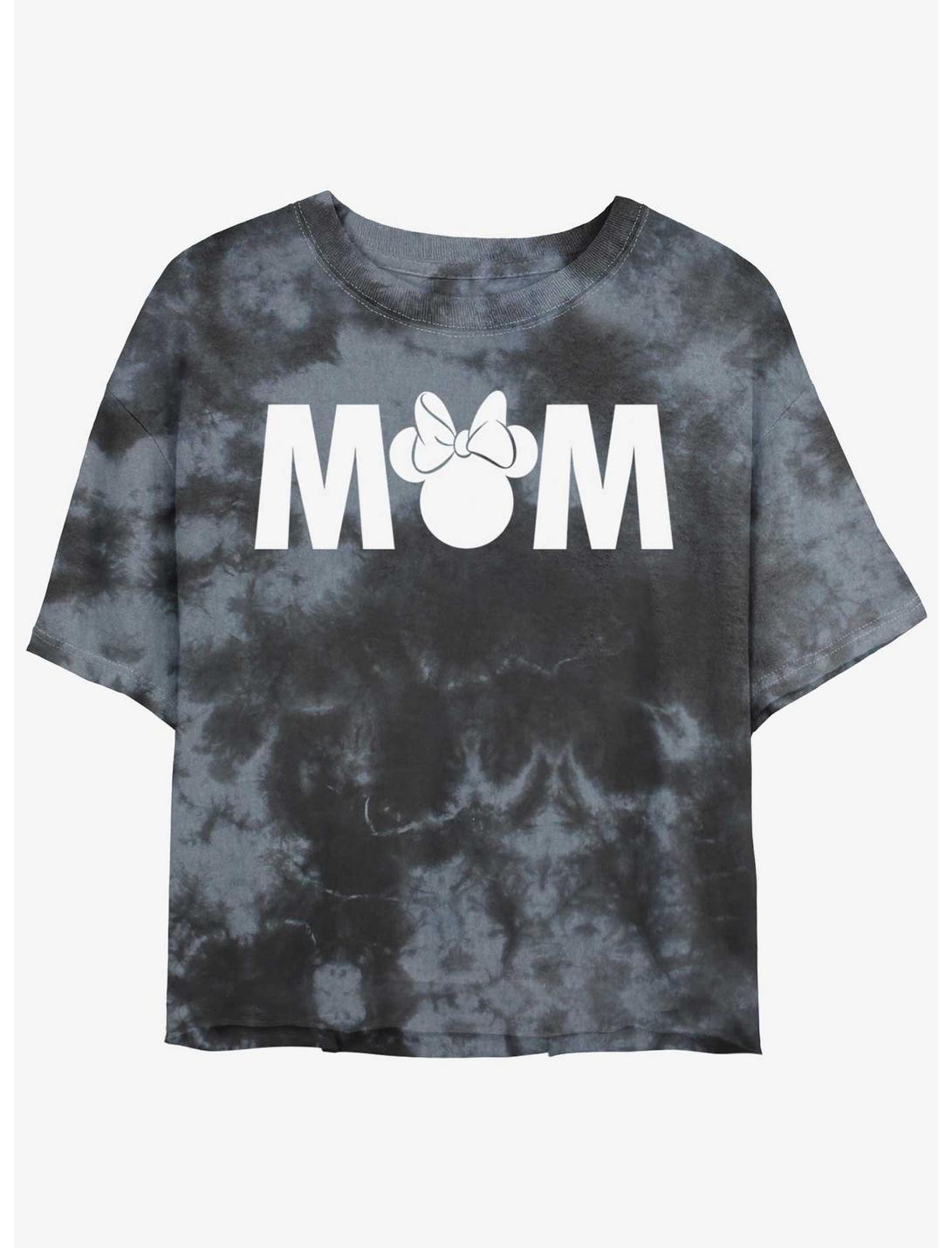 Disney Minnie Mouse Mom Girls Tie-Dye Crop T-Shirt, BLKCHAR, hi-res