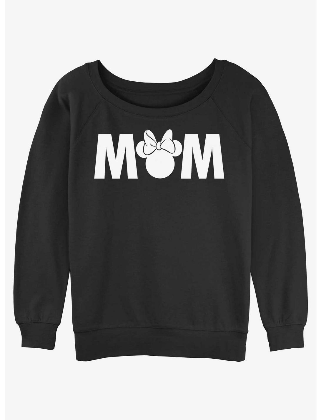 Disney Mickey Mouse Minnie Mom Girls Slouchy Sweatshirt, BLACK, hi-res