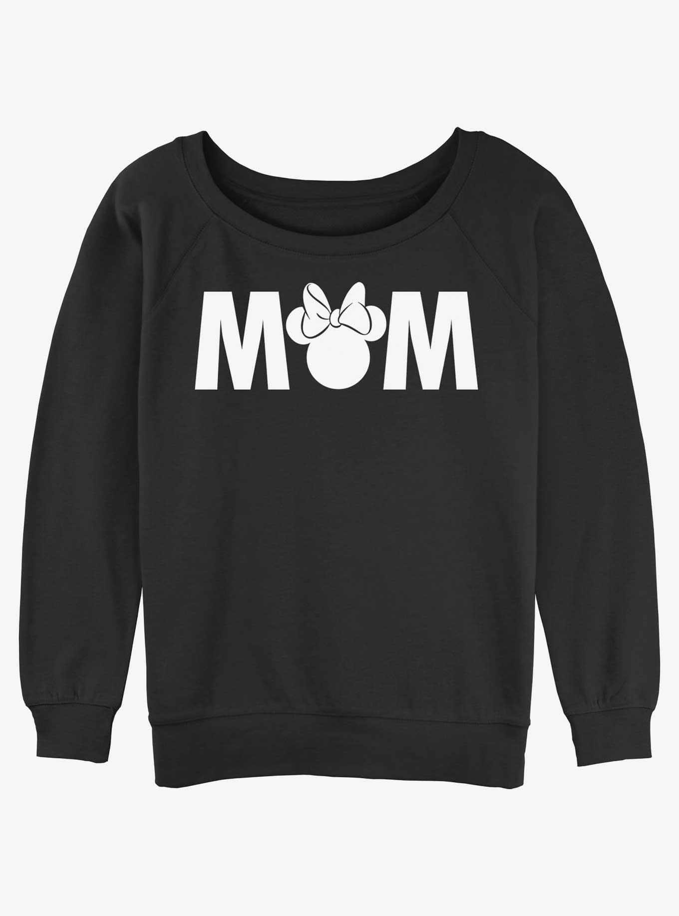 Disney Mickey Mouse Minnie Mom Girls Slouchy Sweatshirt - BLACK