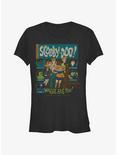 Scooby Doo Mystery Poster Girls T-Shirt, BLACK, hi-res