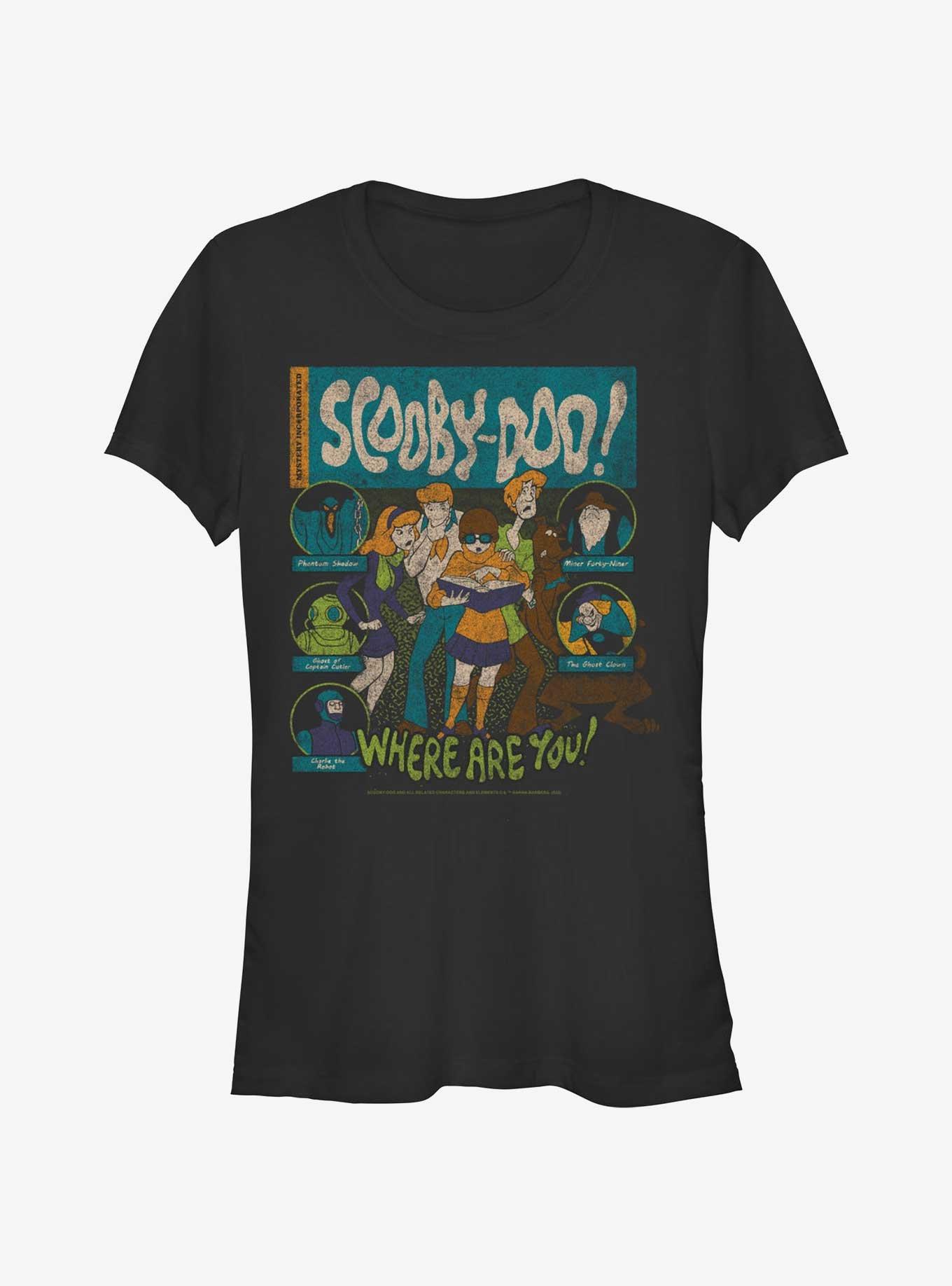 Scooby Doo Mystery Poster Girls T-Shirt, BLACK, hi-res