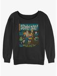 Scooby Doo Mystery Poster Girls Slouchy Sweatshirt, BLACK, hi-res