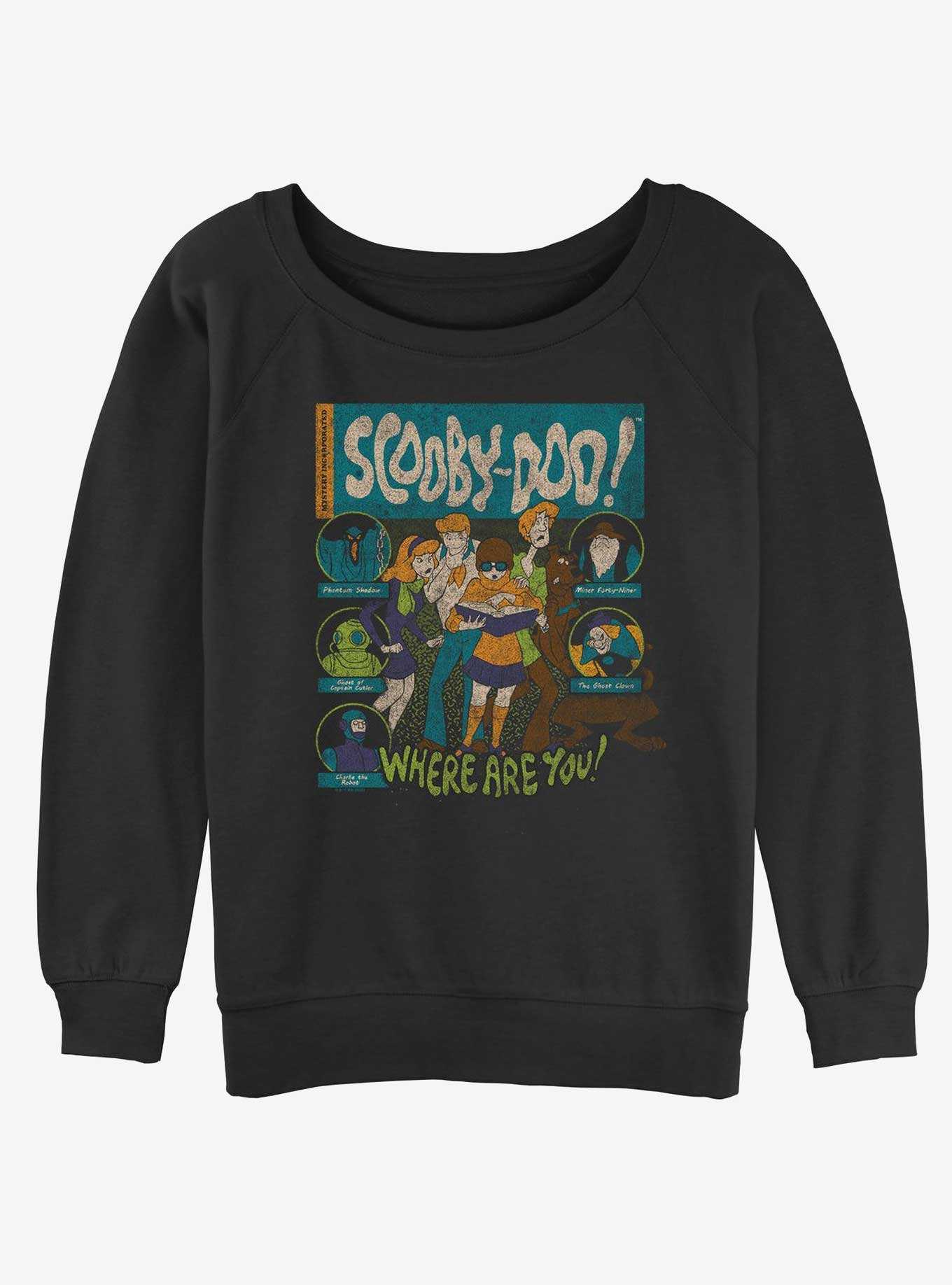 Scooby Doo Mystery Poster Girls Slouchy Sweatshirt, , hi-res