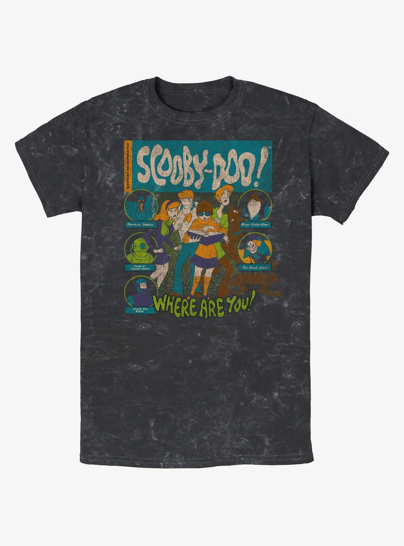 Scooby Doo Mystery Poster Mineral Wash T-Shirt