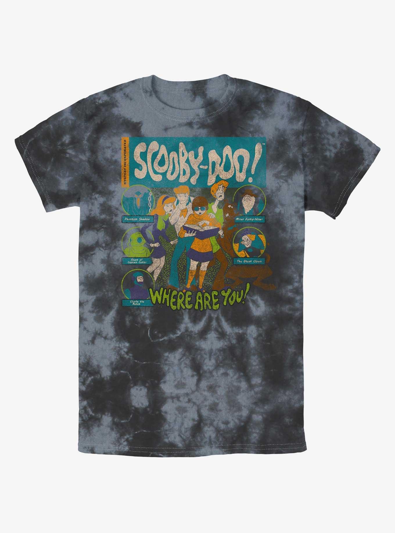 Scooby Doo Mystery Poster Tie-Dye T-Shirt, BLKCHAR, hi-res