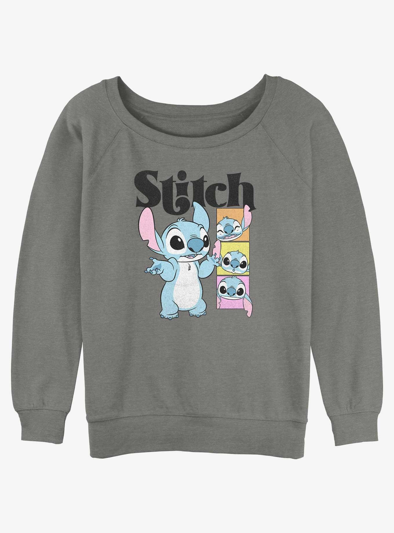 Disney Lilo & Stitch Stitch Poses Girls Slouchy Sweatshirt, , hi-res