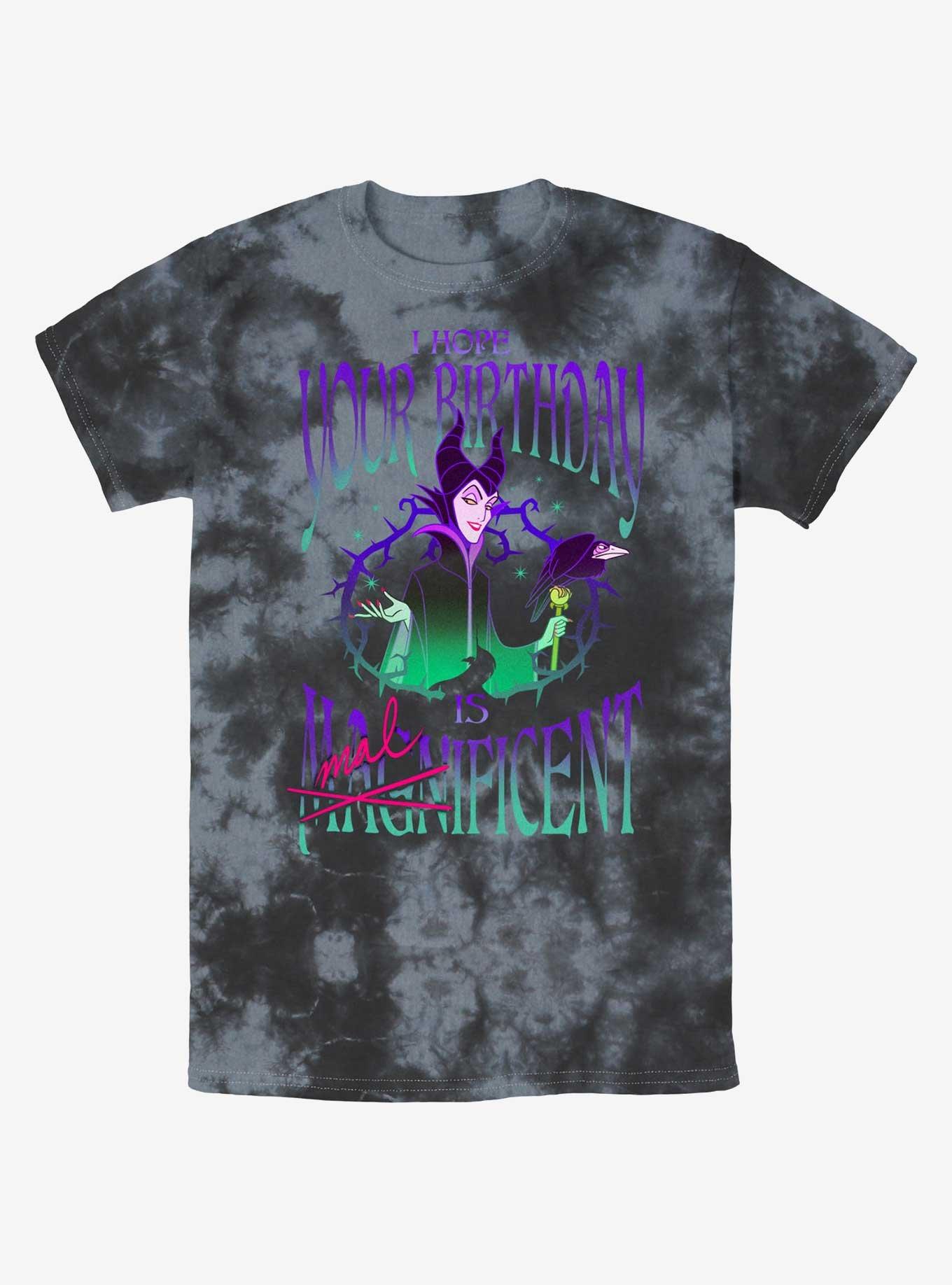 Disney Villains Hope Your Birthday Is Maleficent Tie-Dye T-Shirt, BLKCHAR, hi-res