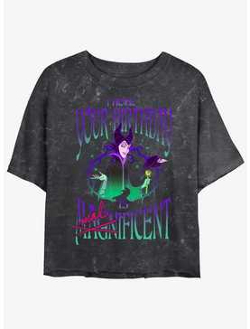 Disney Villains Hope Your Birthday Is Maleficent Girls Mineral Wash Crop T-Shirt, , hi-res