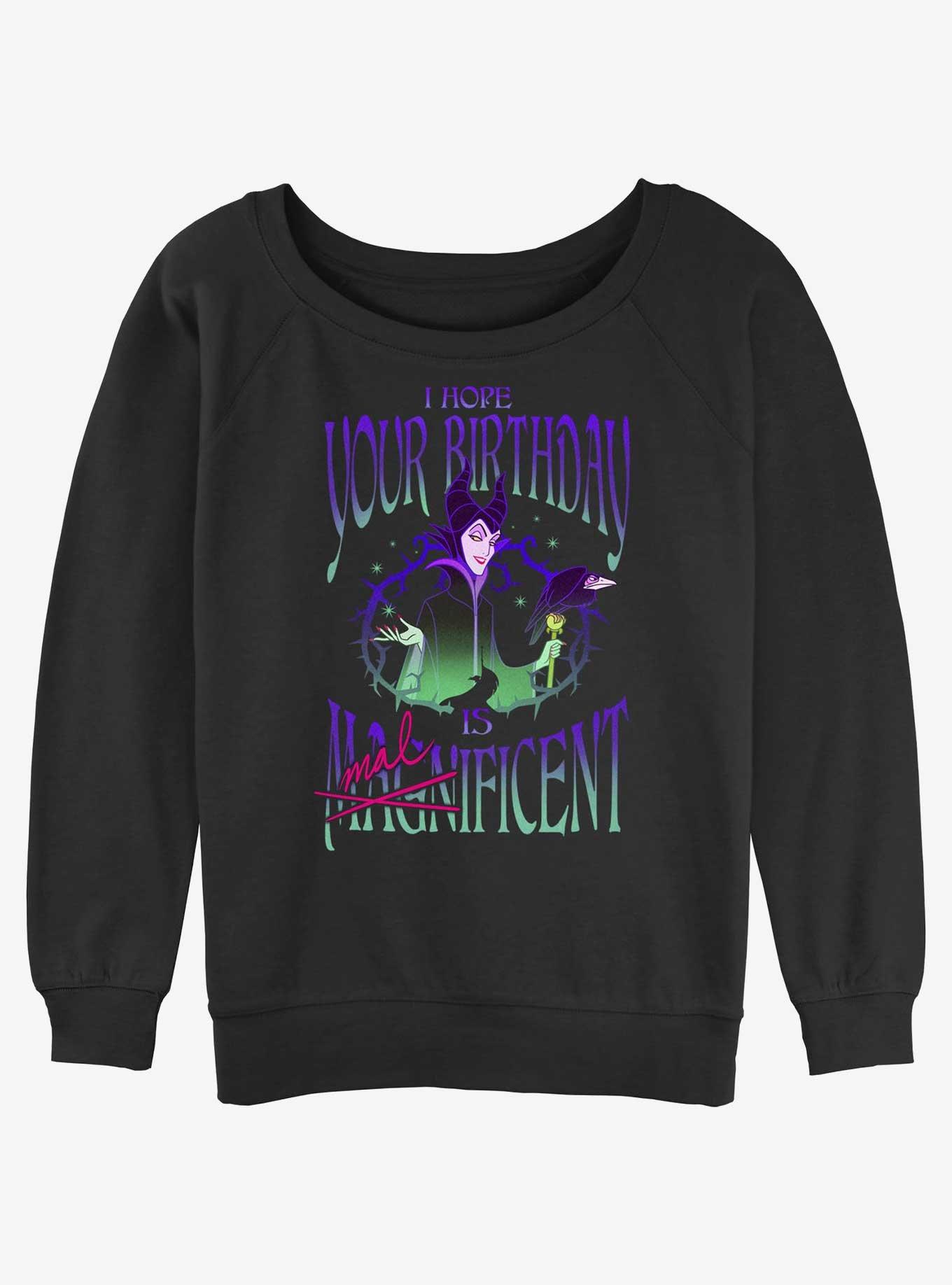 Disney Villains Hope Your Birthday Is Maleficent Girls Slouchy Sweatshirt, , hi-res