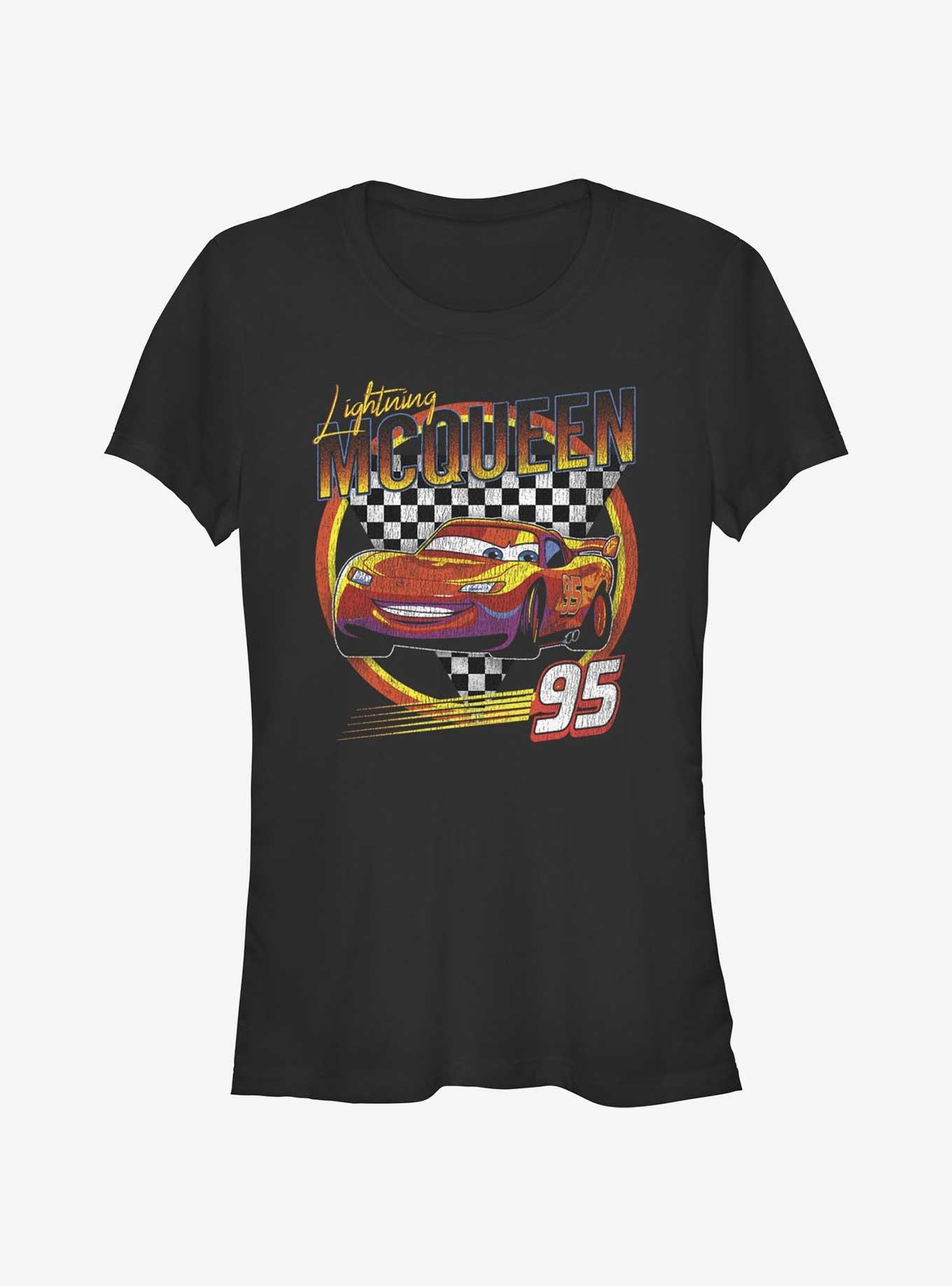 Disney Pixar Cars Lightning McQueen Vintage Girls T-Shirt, BLACK, hi-res