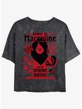 Adventure Time Marceline Scream Queens Stakes Tour Girls Mineral Wash Crop T-Shirt, BLACK, hi-res
