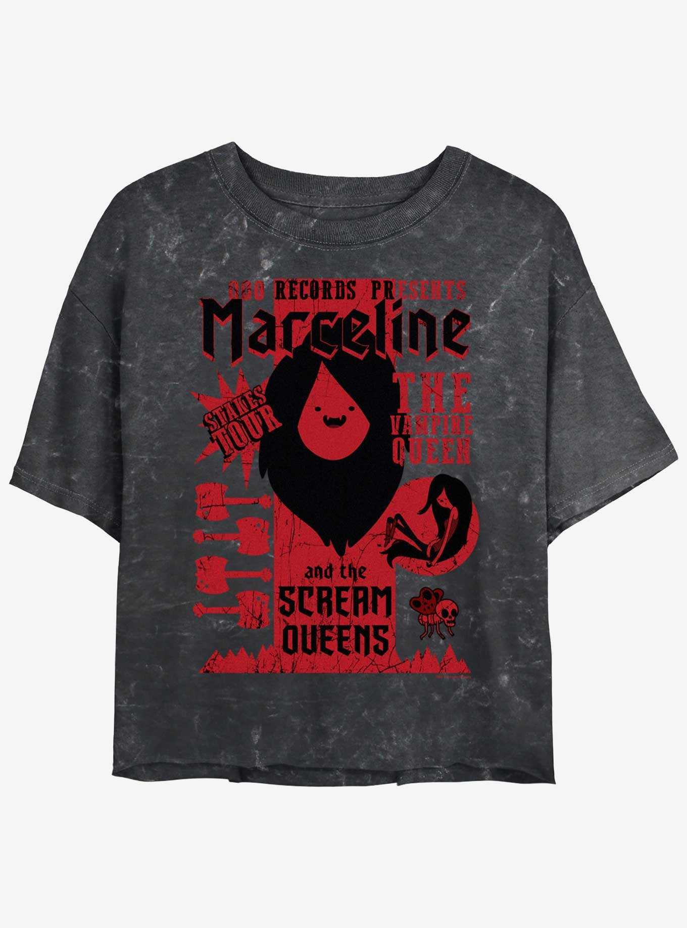 Adventure Time Marceline Scream Queens Stakes Tour Girls Mineral Wash Crop T-Shirt, , hi-res