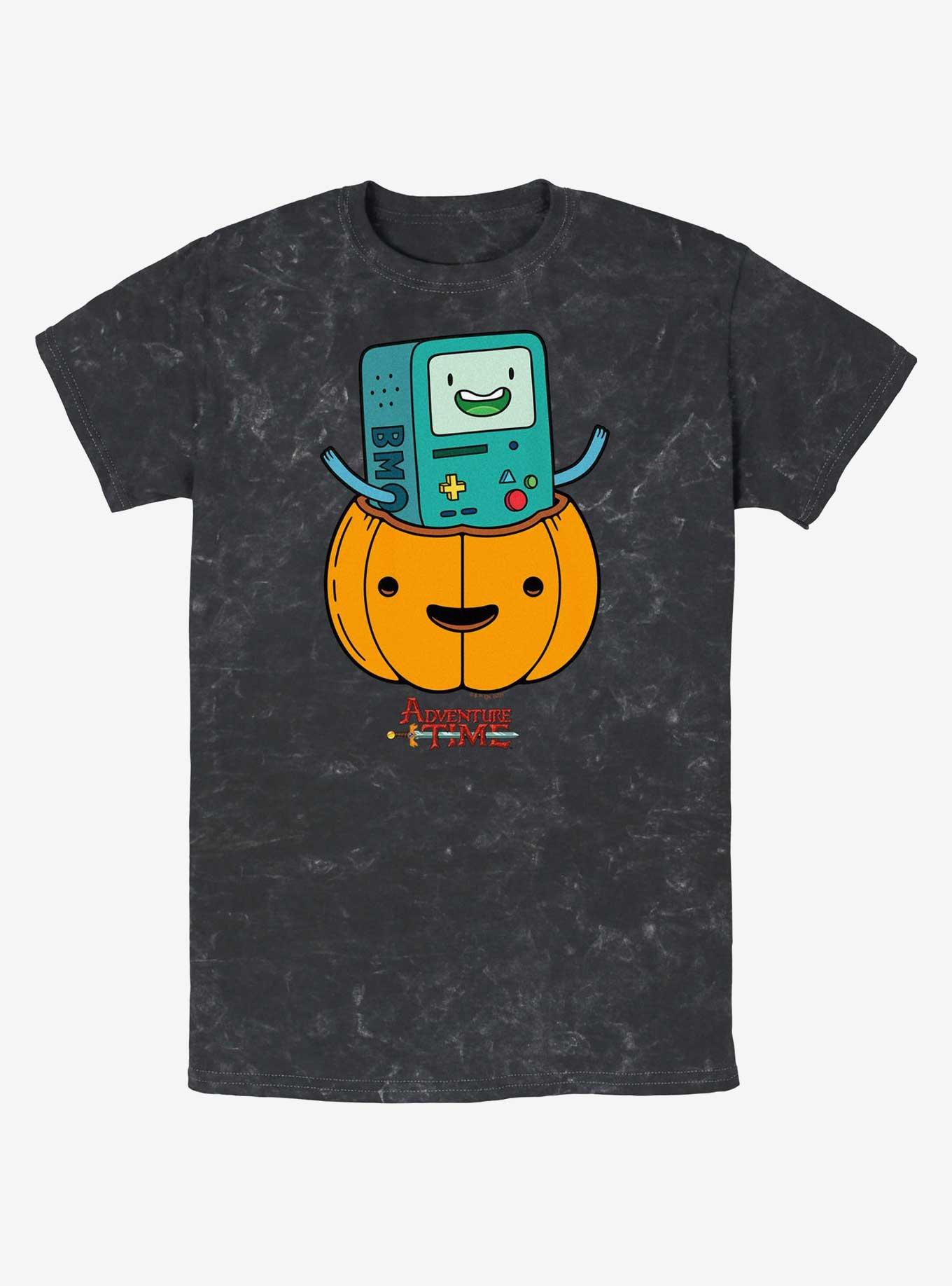 Adventure Time BMO Lantern Mineral Wash T-Shirt, BLACK, hi-res