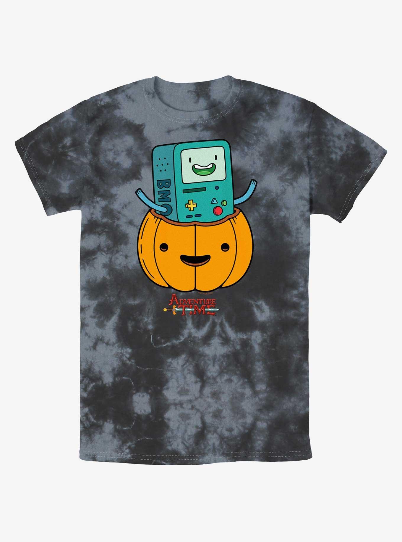 Adventure Time BMO Lantern Tie-Dye T-Shirt, BLKCHAR, hi-res
