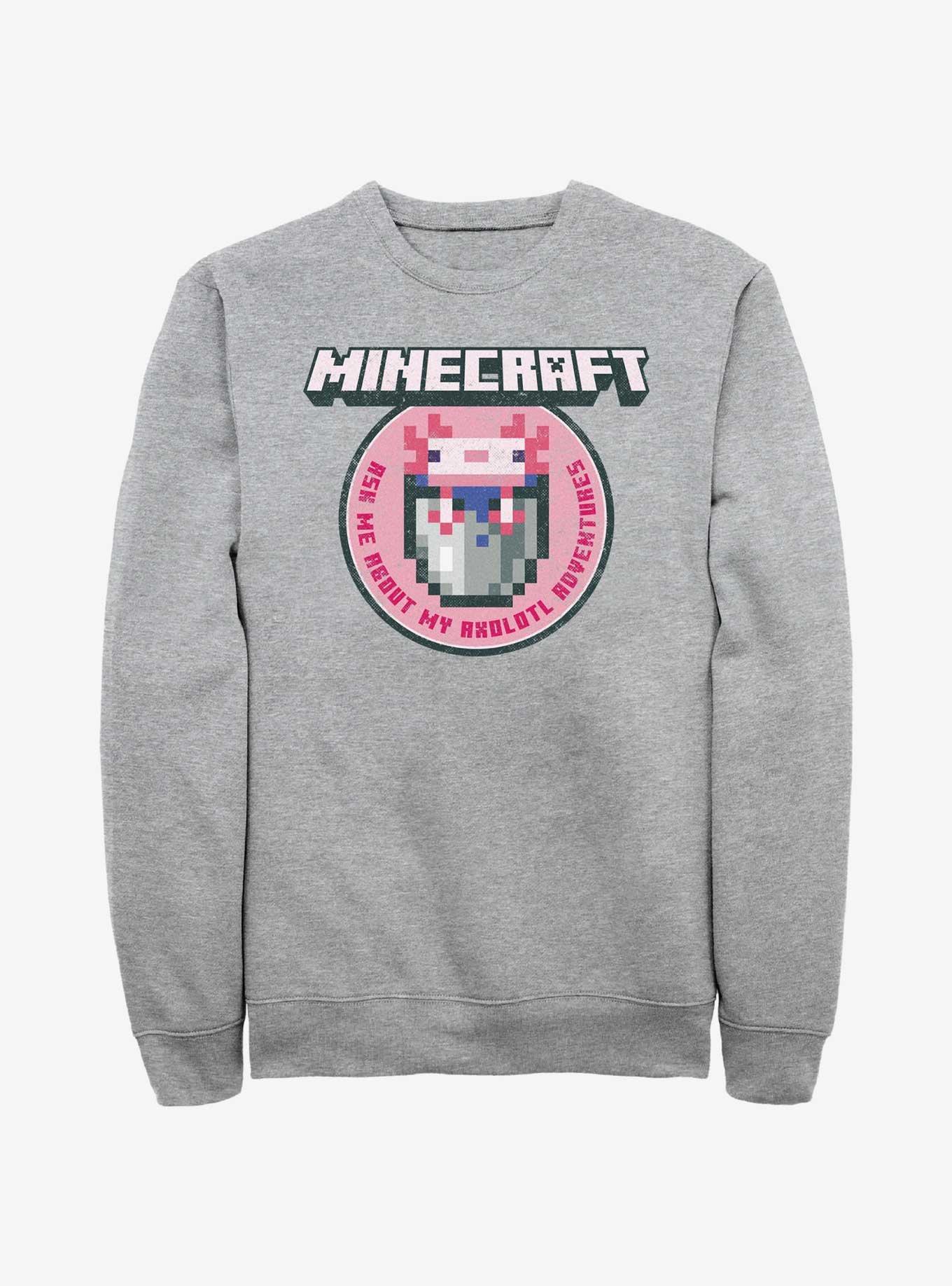 Minecraft Axolotl Adventures Sweatshirt, ATH HTR, hi-res