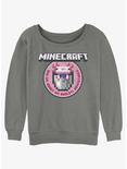 Minecraft Axolotl Adventures Girls Slouchy Sweatshirt, GRAY HTR, hi-res