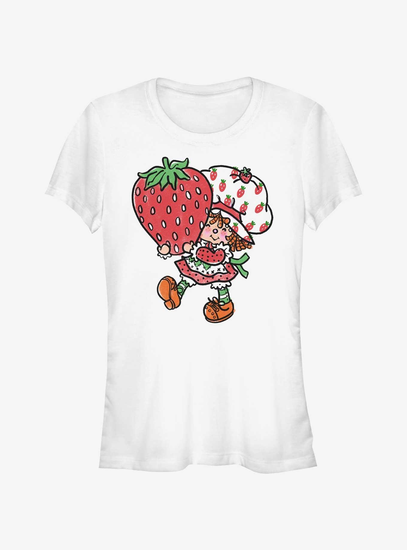 Strawberry Shortcake Big Strawberry Girls T-Shirt, WHITE, hi-res