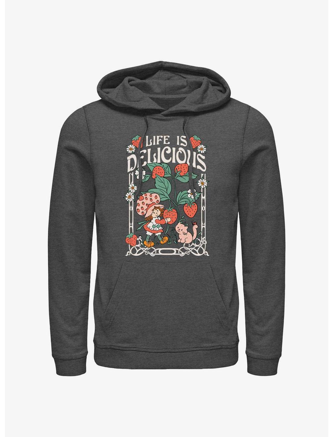 Strawberry Shortcake Life Is Delicious Hoodie, CHAR HTR, hi-res