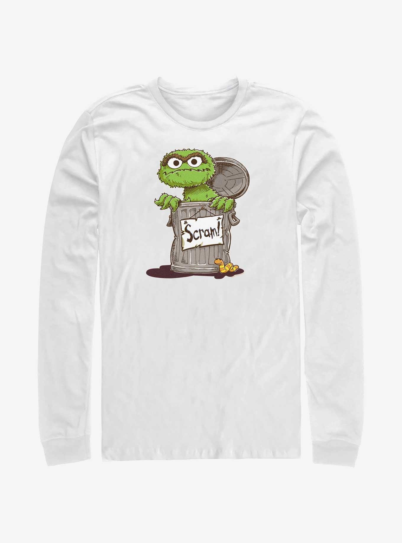 Sesame Street Oscar Scram Sign Long-Sleeve T-Shirt, , hi-res