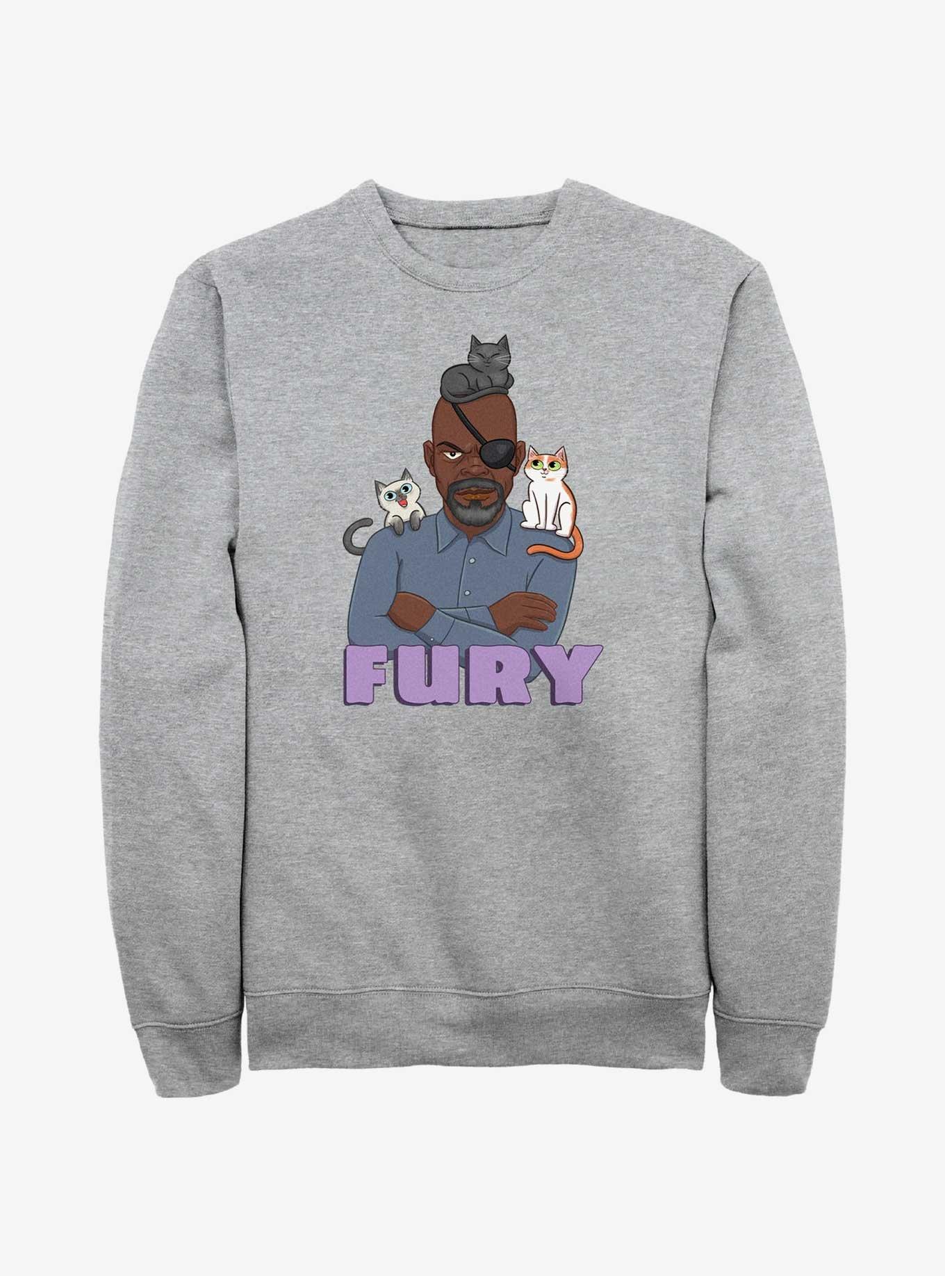 Marvel The Marvels Nick Fury Cats Sweatshirt, , hi-res