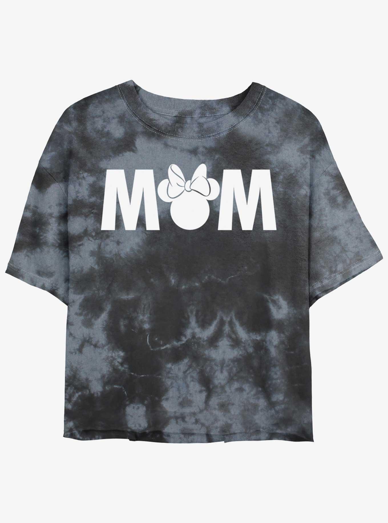 Disney Mickey Mouse Minnie Mom Womens Tie-Dye Crop T-Shirt, , hi-res