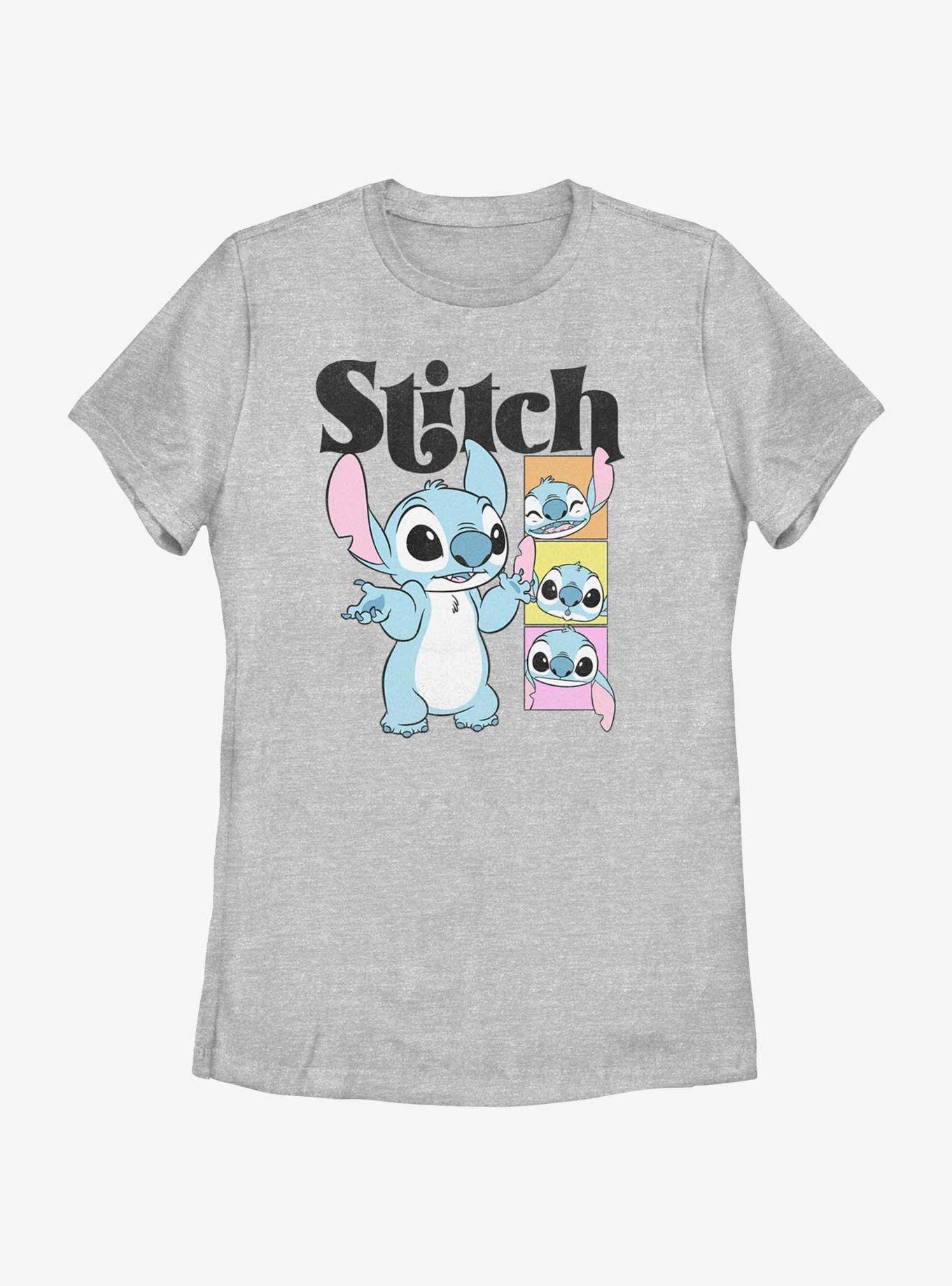 Disney Lilo & Stitch Stitch Poses Womens T-Shirt, ATH HTR, hi-res