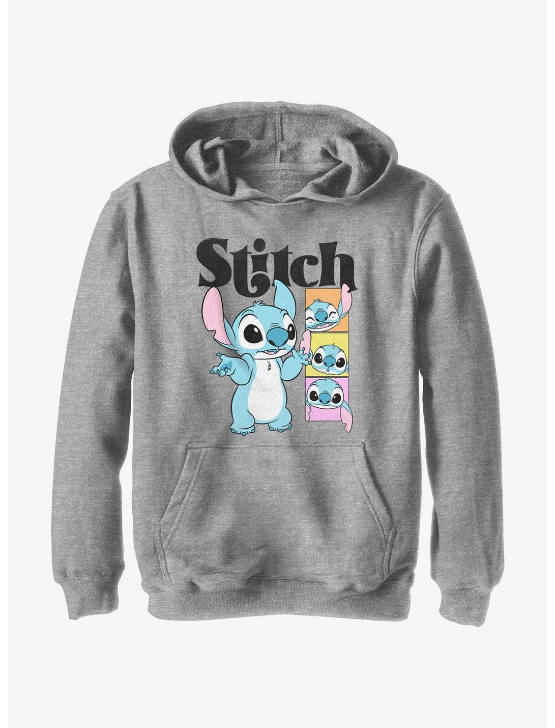 Disney Lilo & Stitch Stitch Poses Youth Hoodie, ATH HTR, hi-res