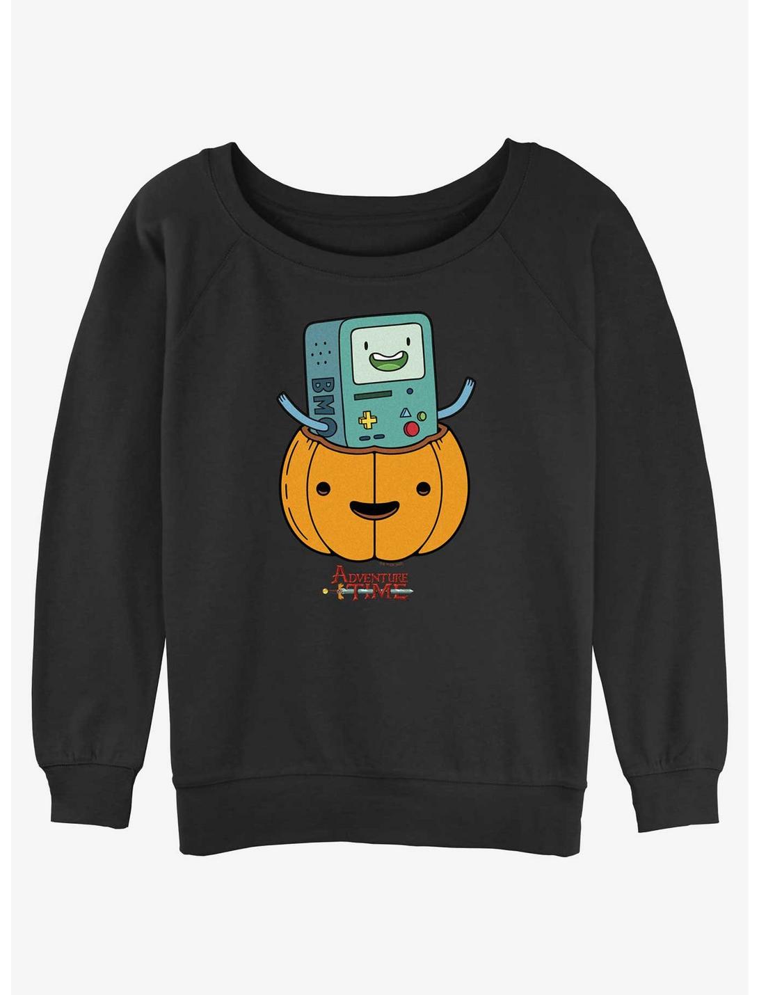 Adventure Time BMO Lantern Womens Slouchy Sweatshirt, BLACK, hi-res