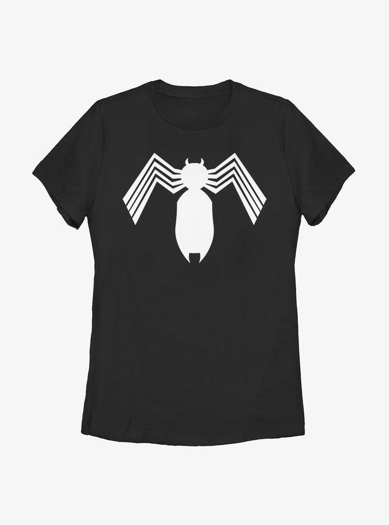 Marvel Spider-Man Symbiote Spider-Man Logo Womens T-Shirt, BLACK, hi-res