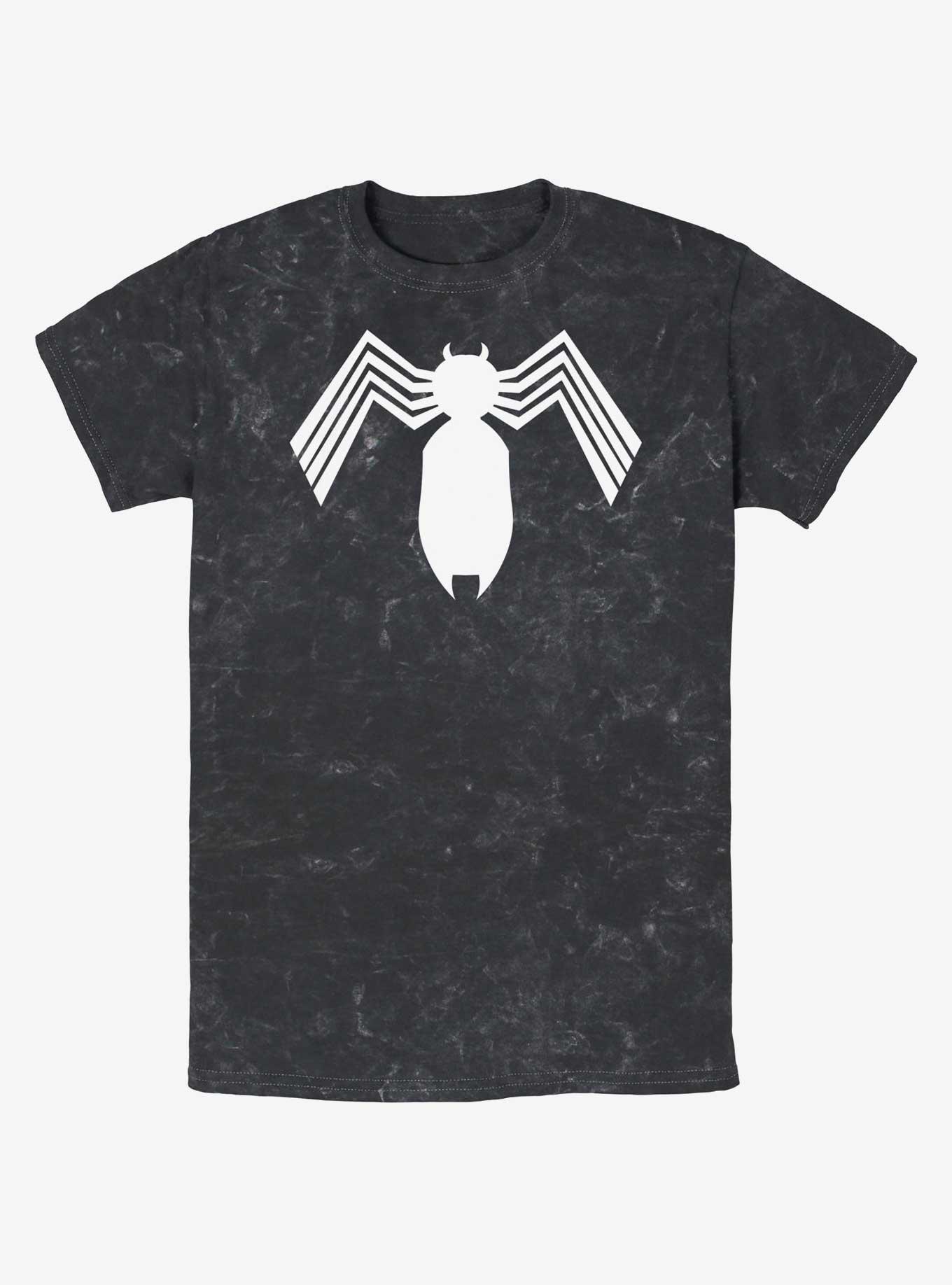 Marvel Spider-Man Symbiote Spider-Man Logo Mineral Wash T-Shirt, , hi-res
