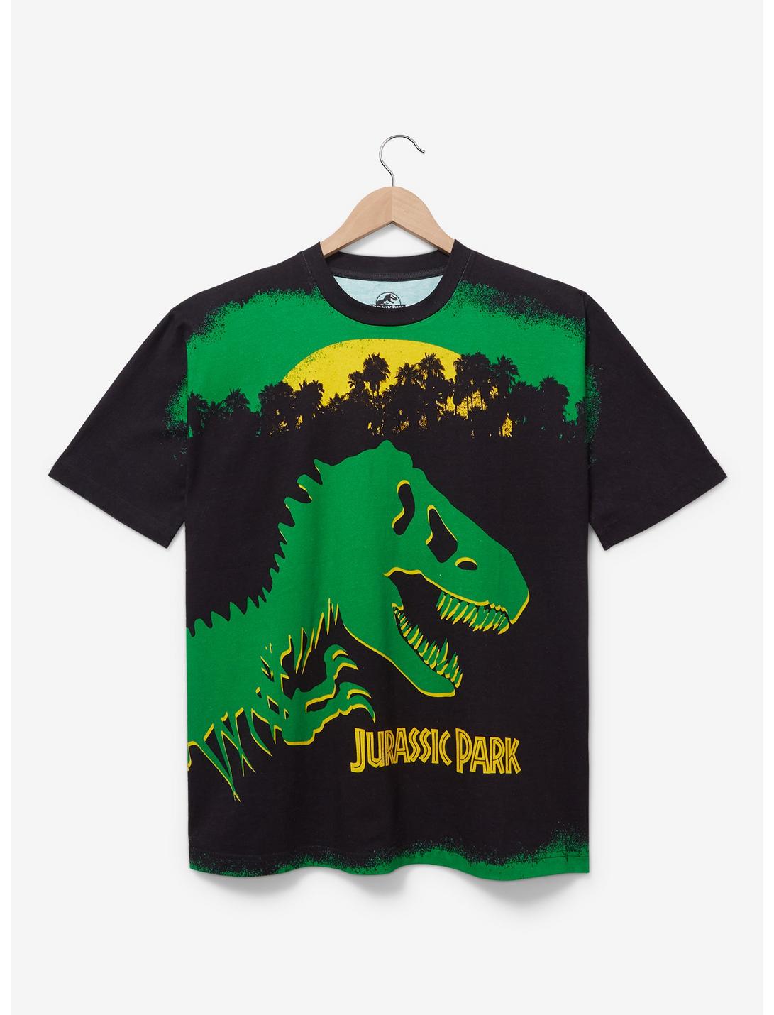 Jurassic Park Dinosaur Vintage T-Shirt — BoxLunch Exclusive, GREEN  BLACK, hi-res