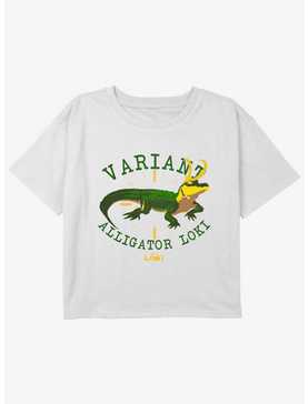 Marvel Loki Variant Alligator Marvel Loki Youth Girls Boxy Crop T-Shirt, , hi-res
