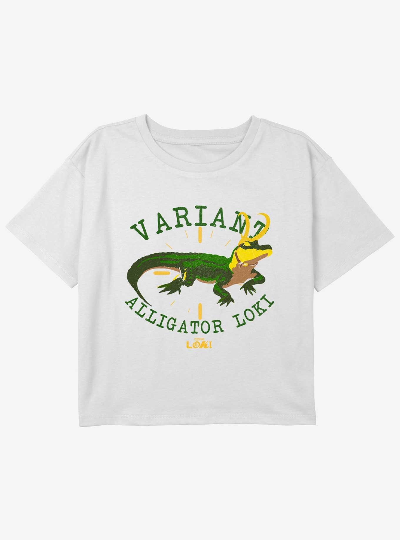 Marvel Loki Variant Alligator Marvel Loki Youth Girls Boxy Crop T-Shirt, , hi-res