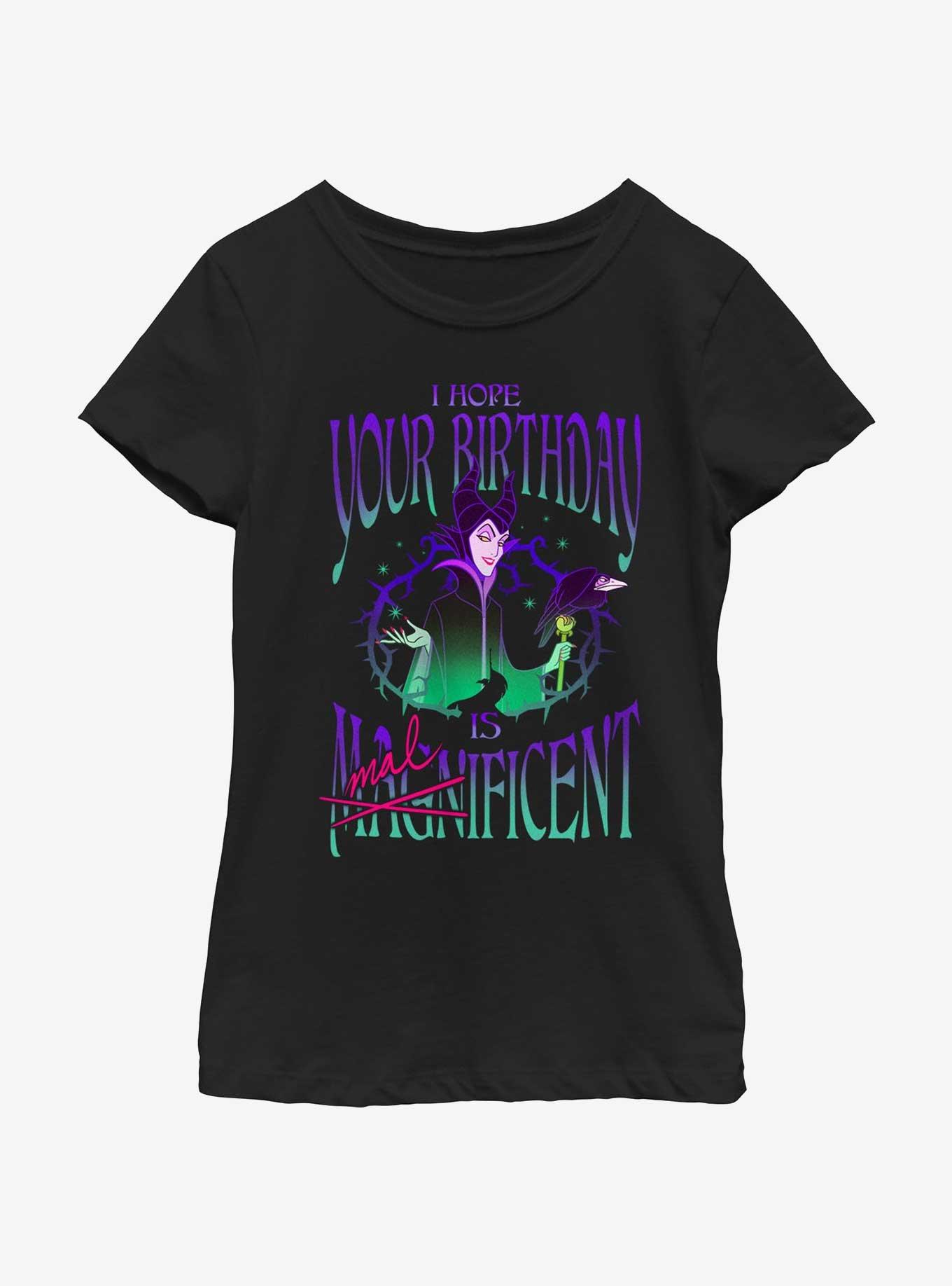 Disney Villains Hope Your Birthday Is Maleficent Youth Girls T-Shirt, BLACK, hi-res