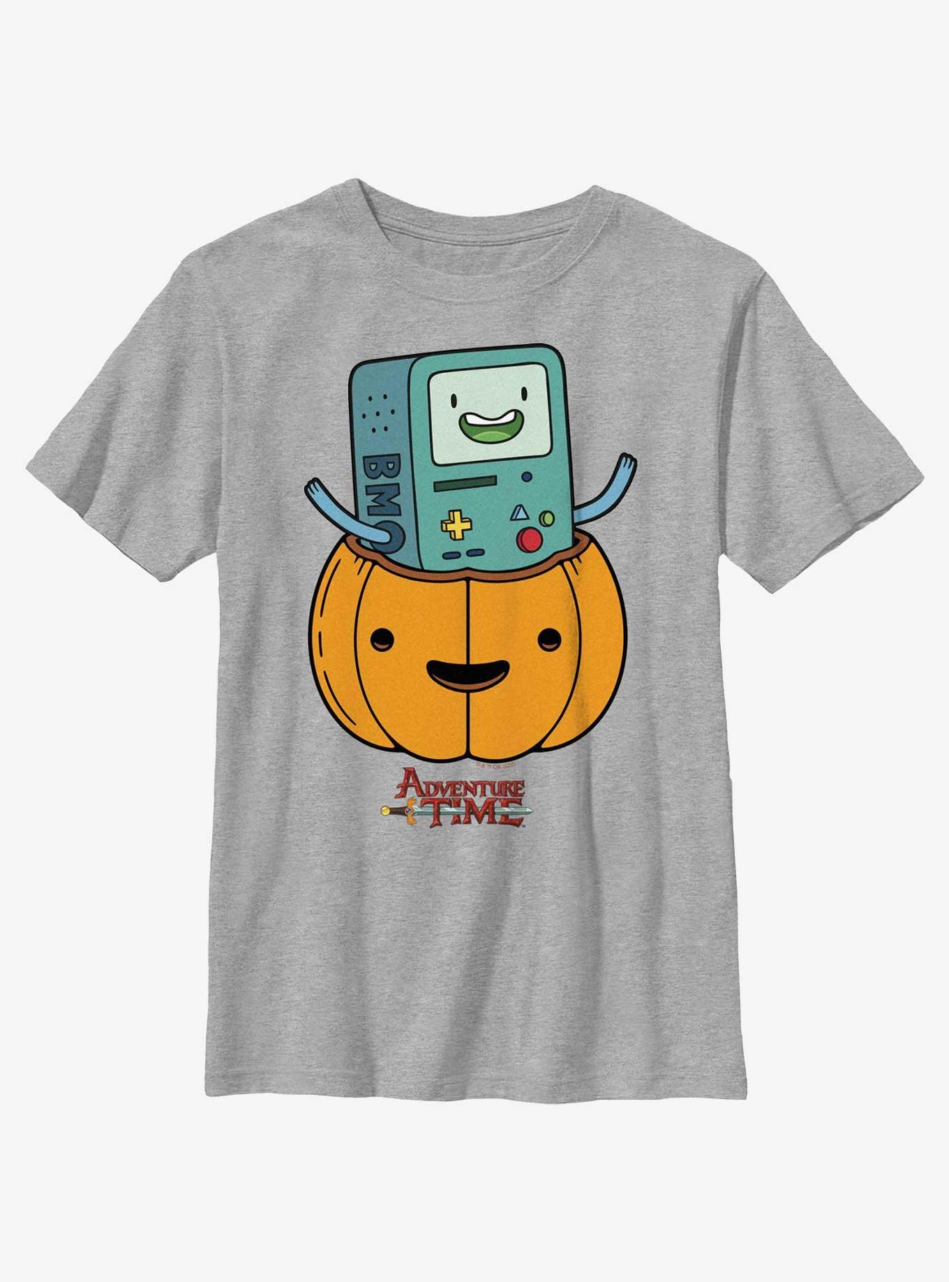 Adventure Time BMO Lantern Youth T-Shirt, ATH HTR, hi-res