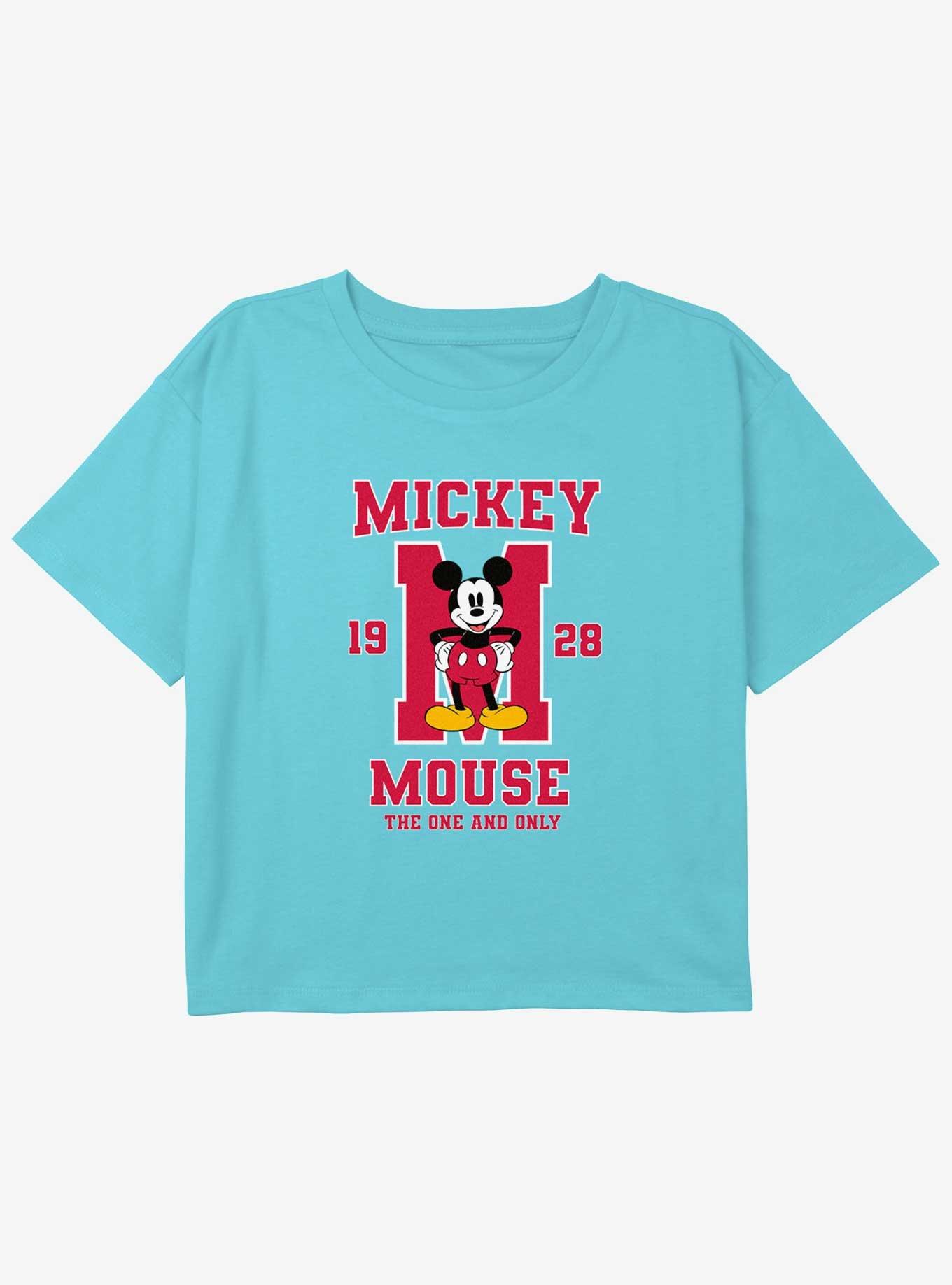 Disney Mickey Mouse The One And Only Youth Girls Boxy Crop T-Shirt, , hi-res