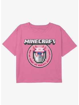 Minecraft Axolotl Adventures Youth Girls Boxy Crop T-Shirt, , hi-res