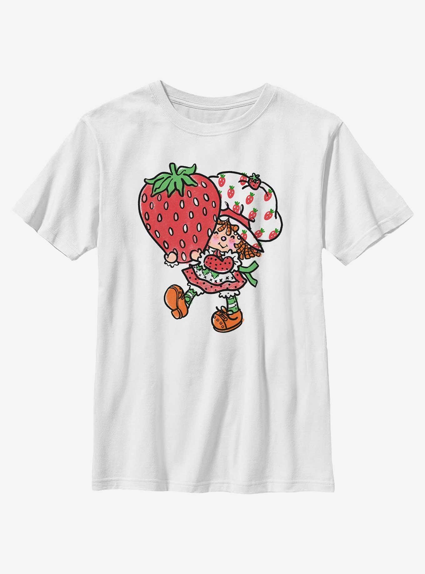 Strawberry Shortcake Big Strawberry Youth T-Shirt, WHITE, hi-res