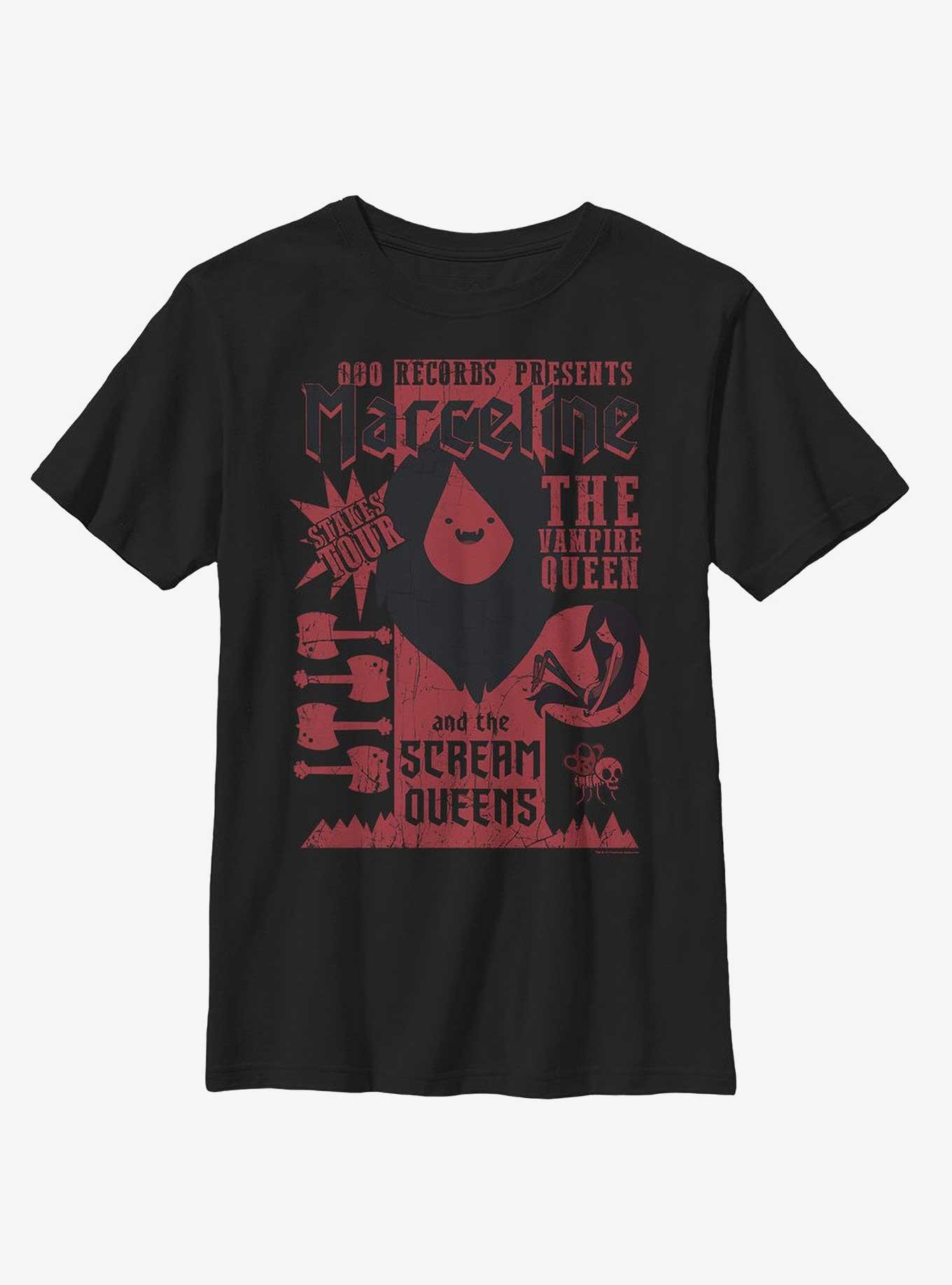 Adventure Time Marceline Scream Queens Stakes Tour Youth T-Shirt, BLACK, hi-res