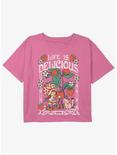 Strawberry Shortcake Life Is Delicious Youth Girls Boxy Crop T-Shirt, PINK, hi-res