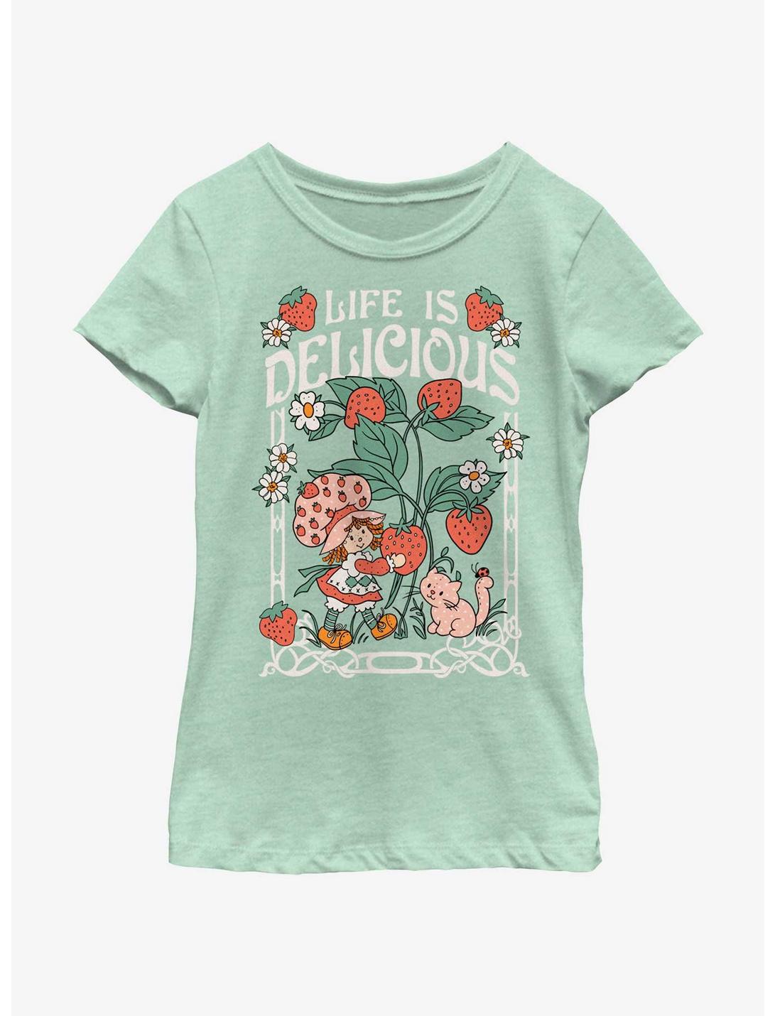 Strawberry Shortcake Life Is Delicious Youth Girls T-Shirt, MINT, hi-res