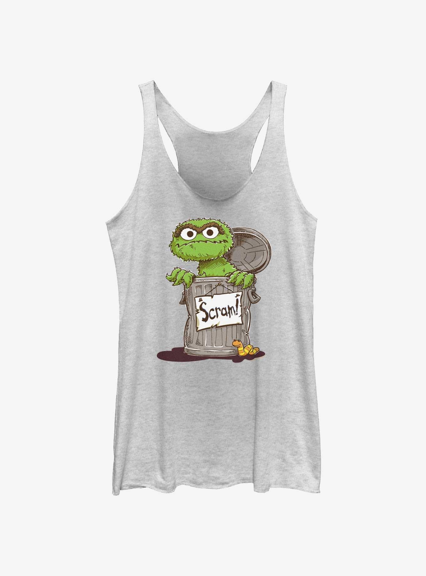 Sesame Street Oscar Scram Sign Womens Tank Top, , hi-res