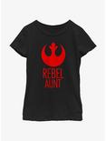 Star Wars Rebel Aunt Youth Girls T-Shirt, BLACK, hi-res