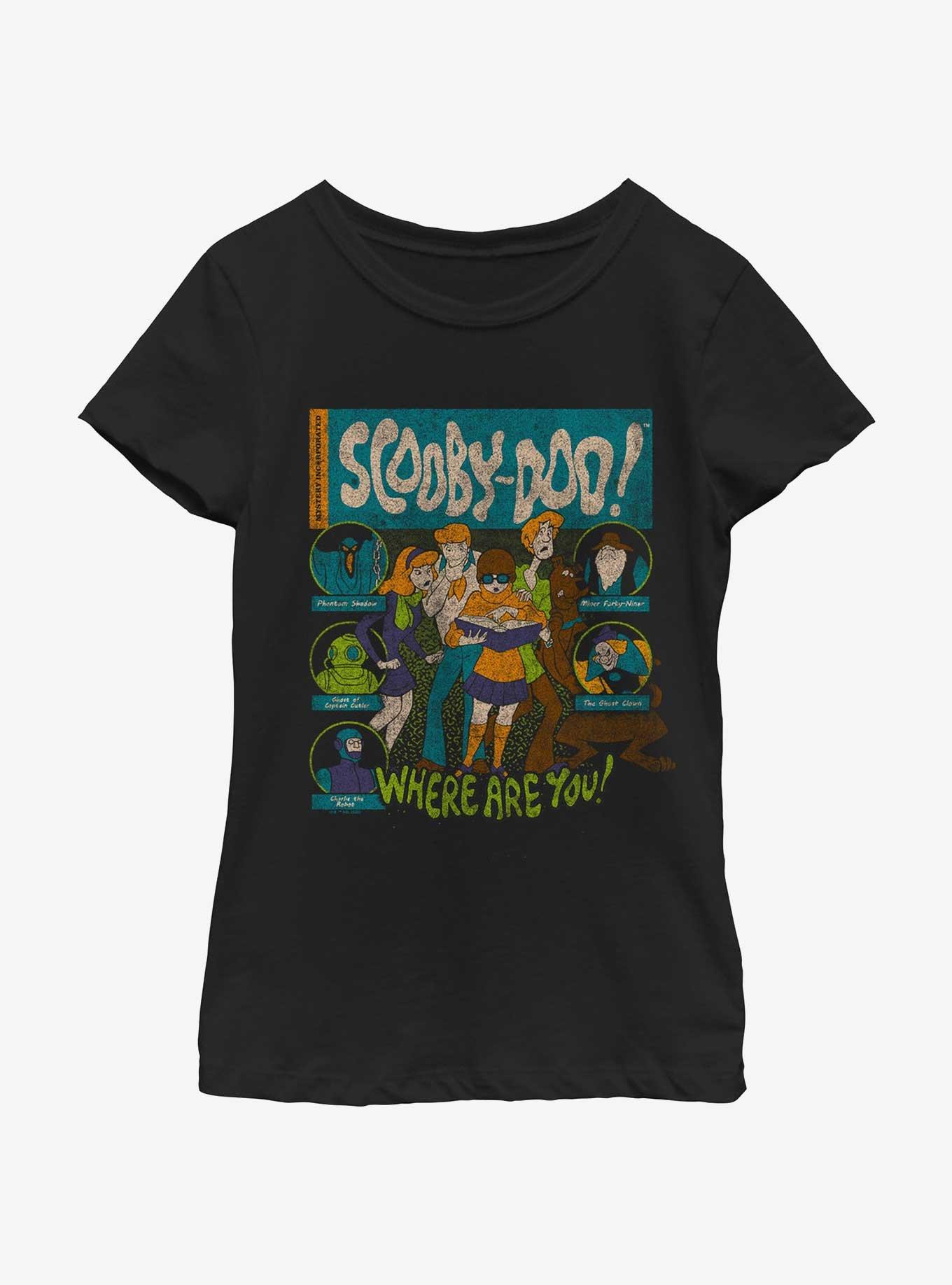 Scooby Doo Mystery Poster Youth Girls T-Shirt, , hi-res