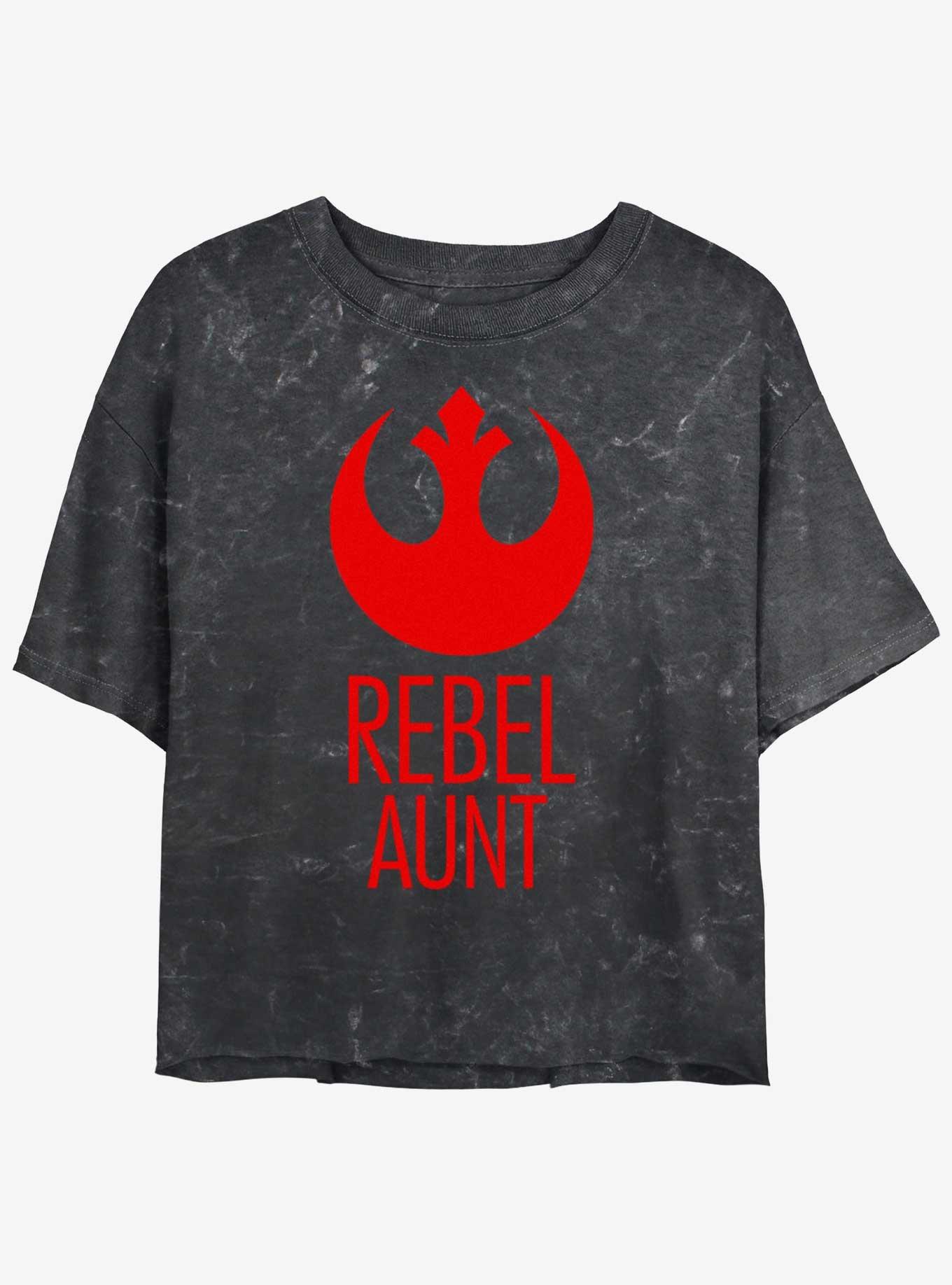 Star Wars Rebel Aunt Womens Mineral Wash Crop T-Shirt, BLACK, hi-res