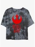 Star Wars Rebel Aunt Womens Tie-Dye Crop T-Shirt, BLKCHAR, hi-res
