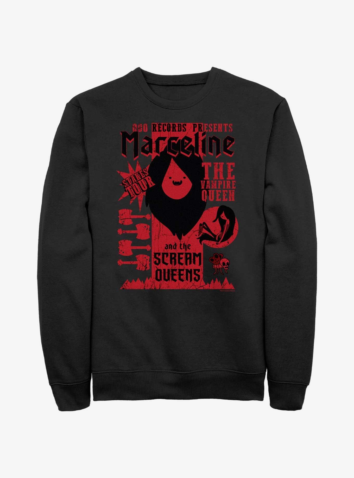 Adventure Time Marceline Scream Queens Stakes Tour Sweatshirt, BLACK, hi-res