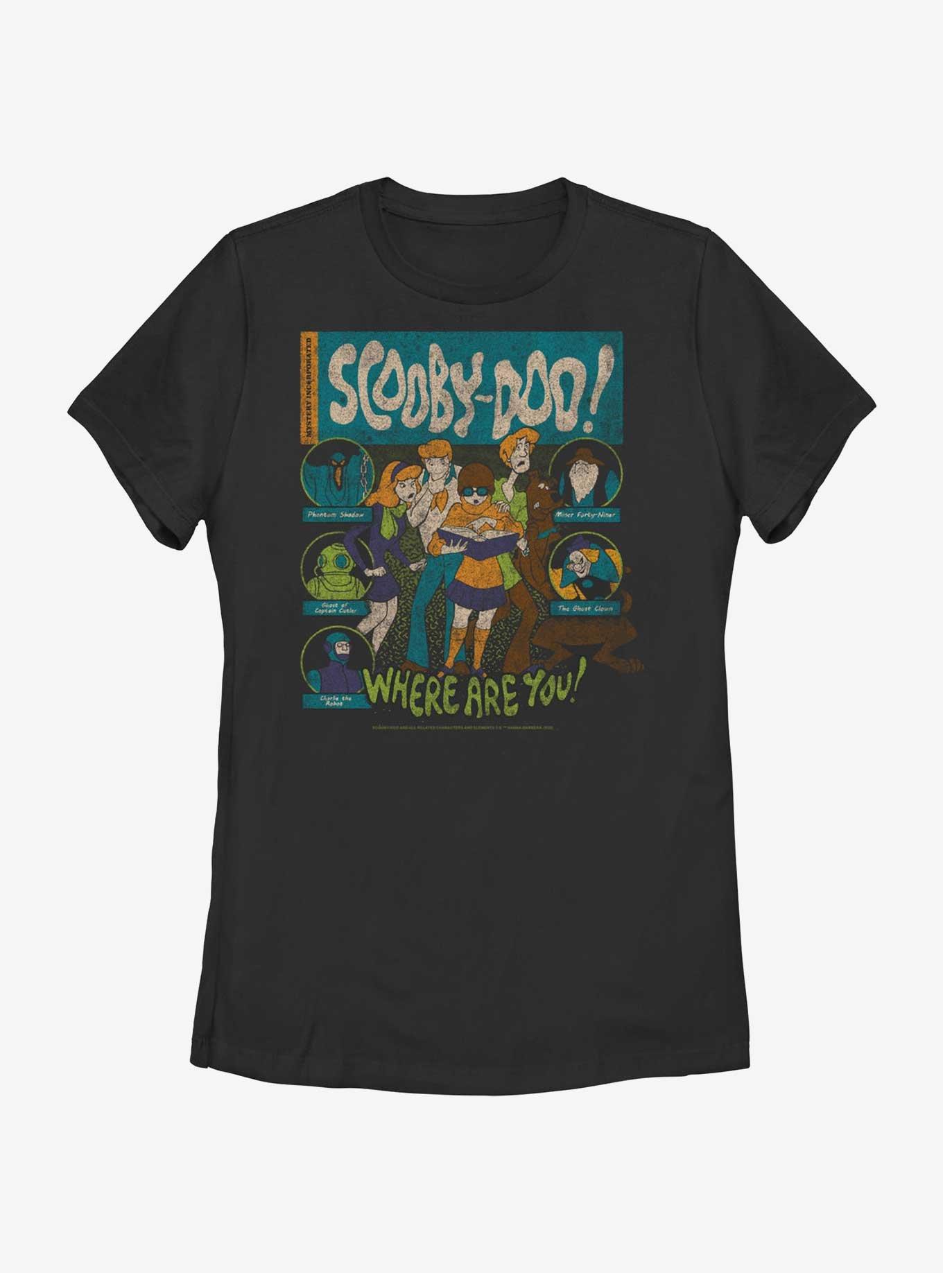 Scooby Doo Mystery Poster Womens T-Shirt, BLACK, hi-res