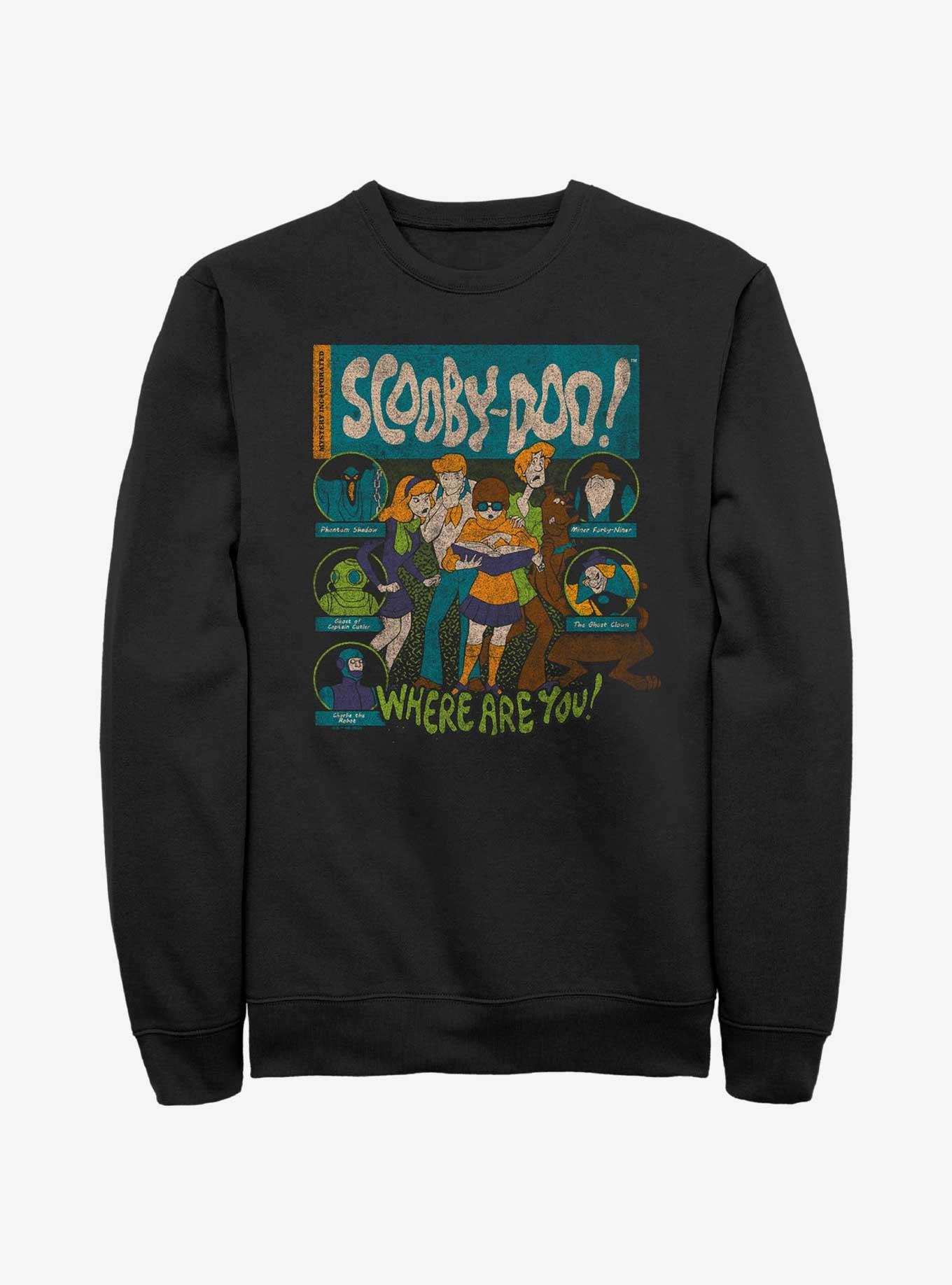 Scooby Doo Mystery Poster Sweatshirt, BLACK, hi-res