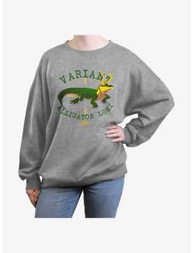 Marvel Loki Variant Alligator Marvel Loki Womens Oversized Sweatshirt, , hi-res